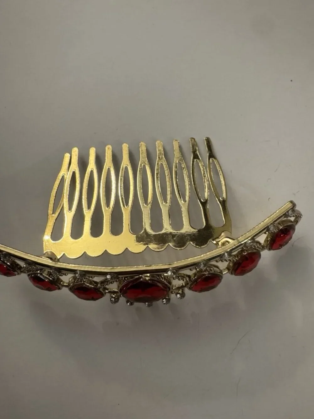 Vintage Disney Red Hearts Princess Crown Tiara Comb BB36